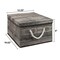 Sorbus Storage Box Set with Lid, Carry Handles, Foldable Frame, Rustic Wood Grain Print Bins, Great for Toys, Memorabilia, Closet, Office, Bedroom, 2-Pack (Wood Box Set - Brown)